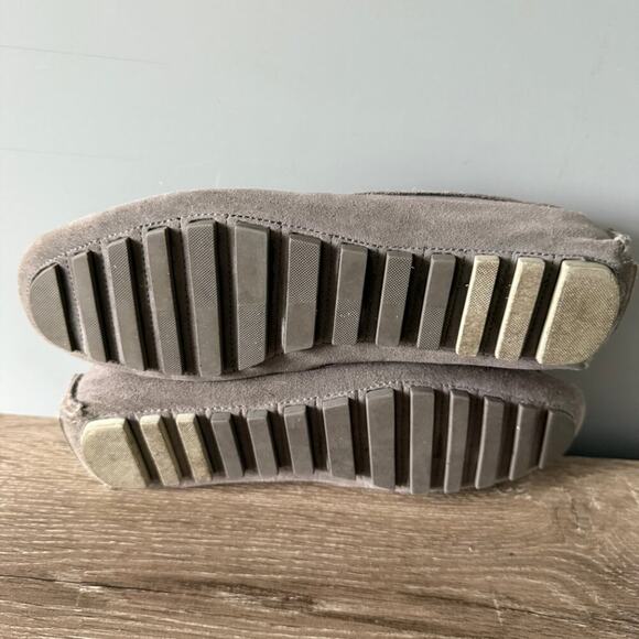 Hugo Boss Drimeto Gray Suede Driving Loafers Shoes Mens Size 10 - Picture 9 of 11
